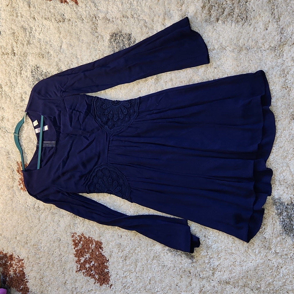 Blue mid length dress size small